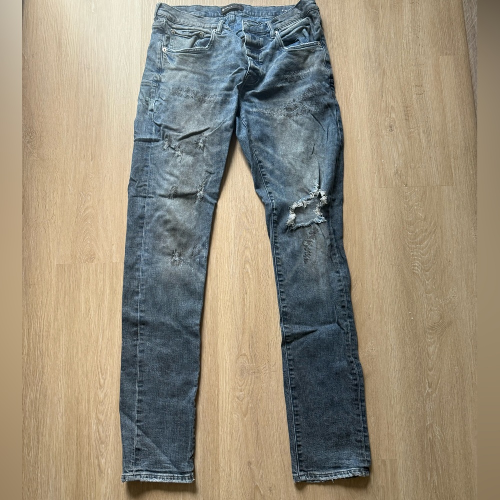 PURPLE Men's Distressed Blue Jeans